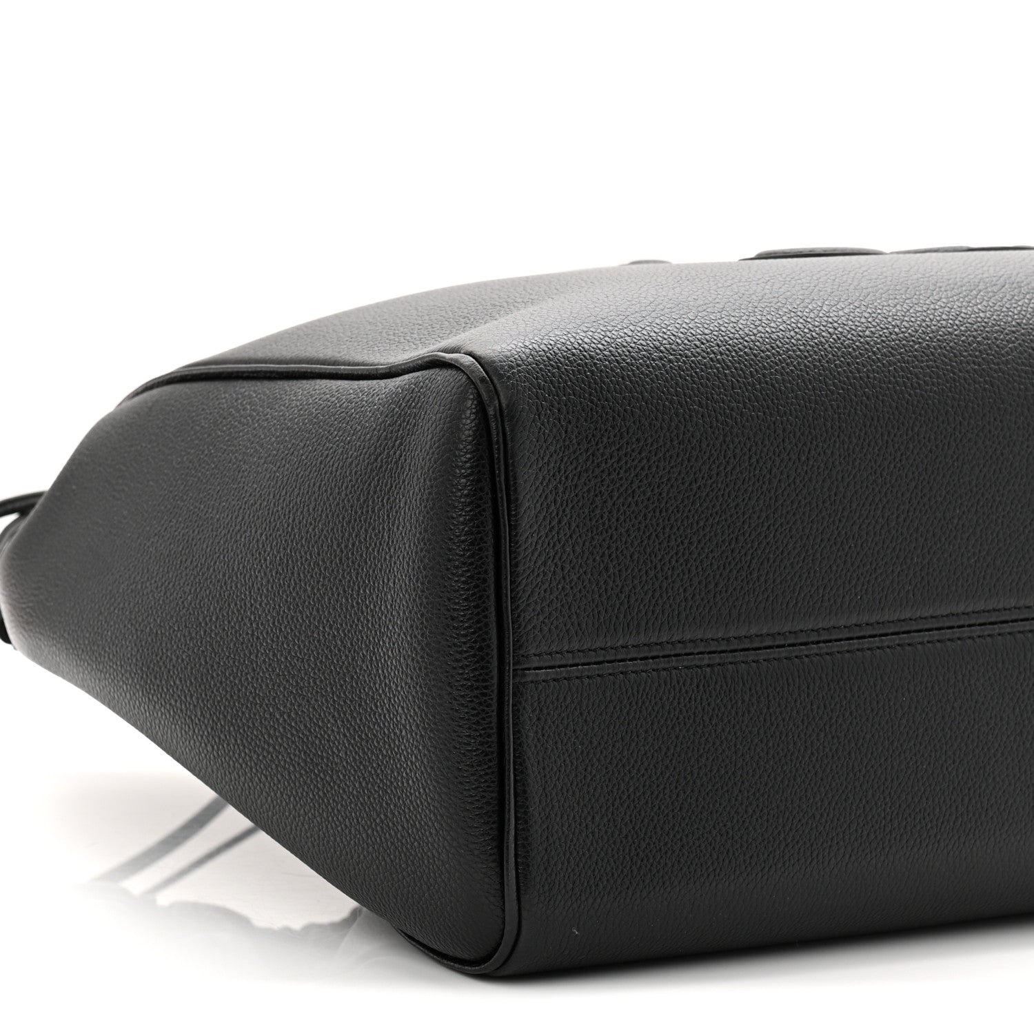 Calfskin Cuir Triomphe Cabas Drawstring Black
