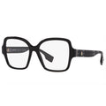 Burberry Eyeglasses Square Full Rim, Black Frame and Clear Demo Lenses Lens BE23743001