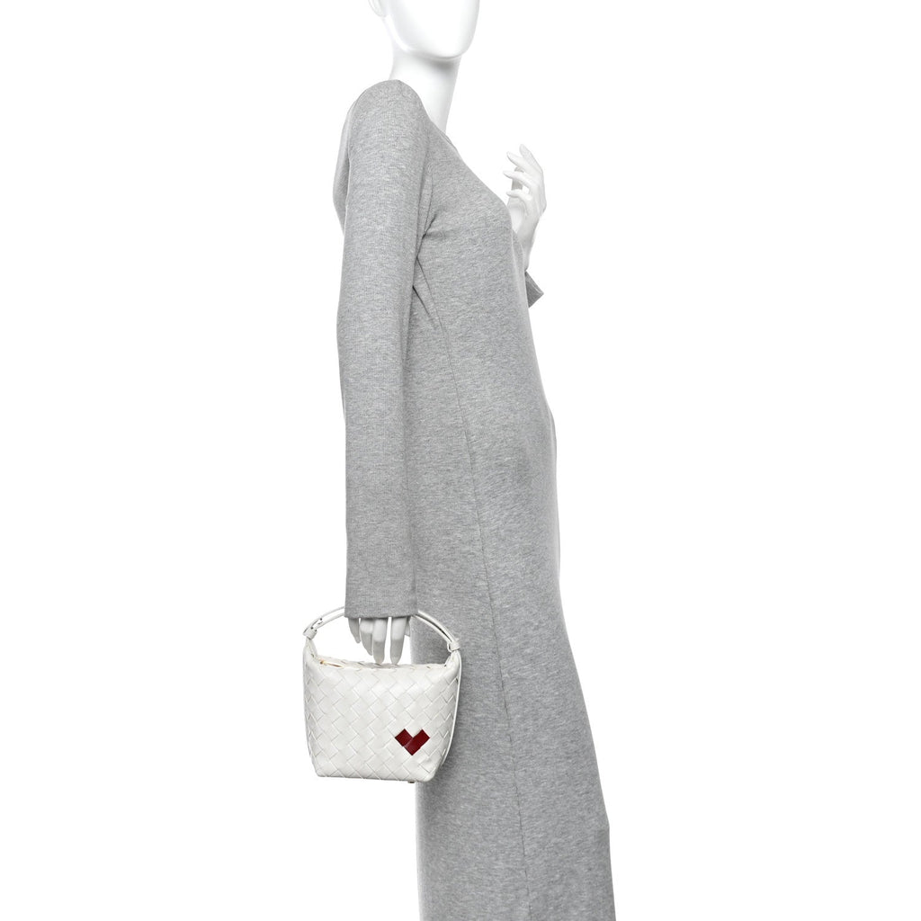 Nappa Intrecciato Heart Candy Wallace White
