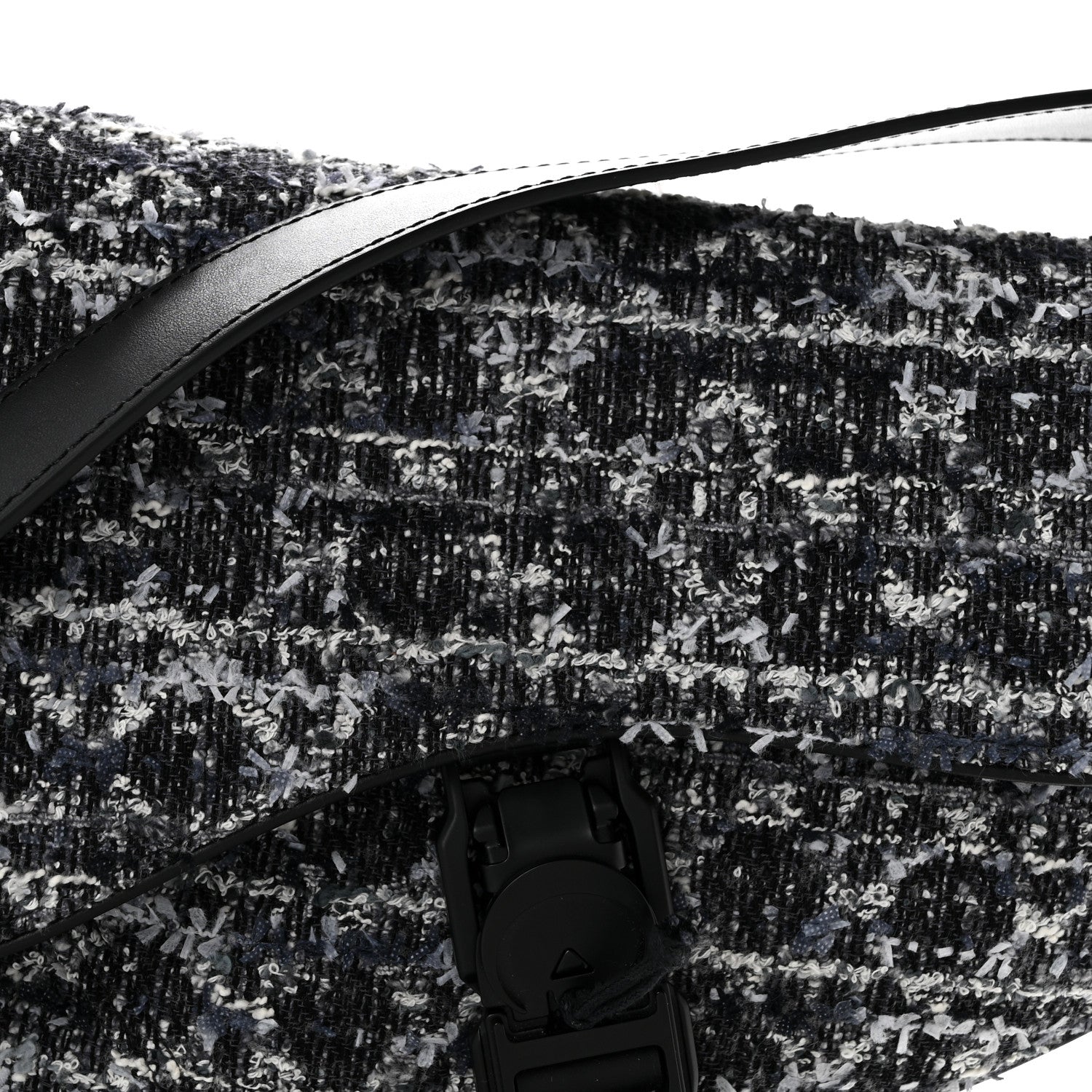 Tweed Saddle Bag Black Silver