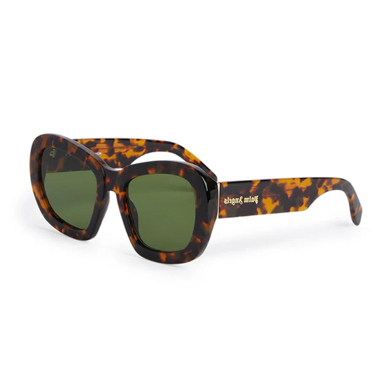 Palm Angels Sunglasses Butterfly Full Rim, White Havana Frame and Brown Gradient Lens PERI106MOON2485