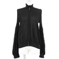 Chanel P29729 Knit Lace Combination Stand Collar Cardigan