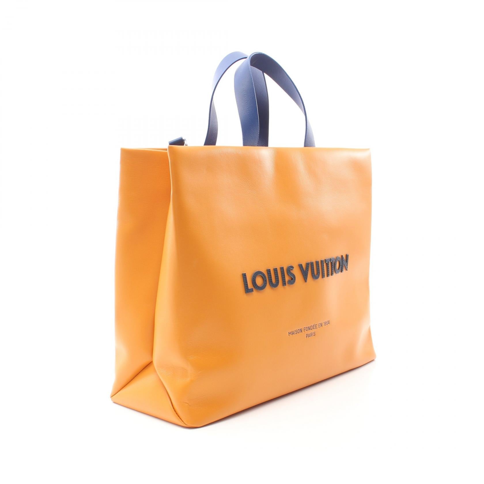 Louis Vuitton Shopper Tote MM Leather Tote Bag