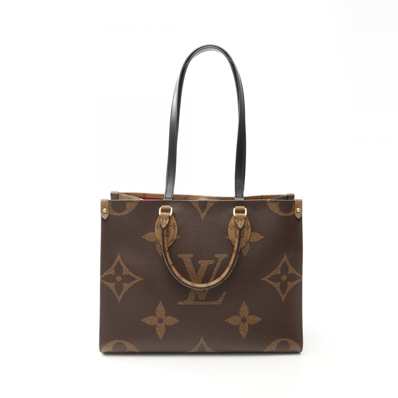 Louis Vuitton Onthego MM Monogram Giant Reverse Coated Canvas Tote Bag