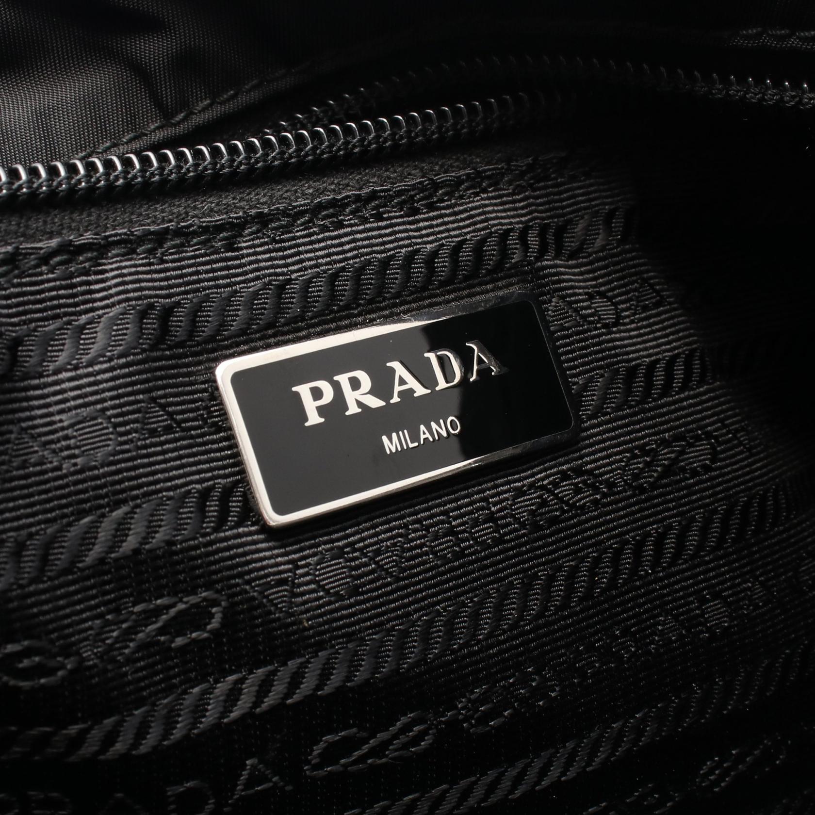 Prada TESSUTO SAFFI Nylon Saffiano Leather Shoulder Bag