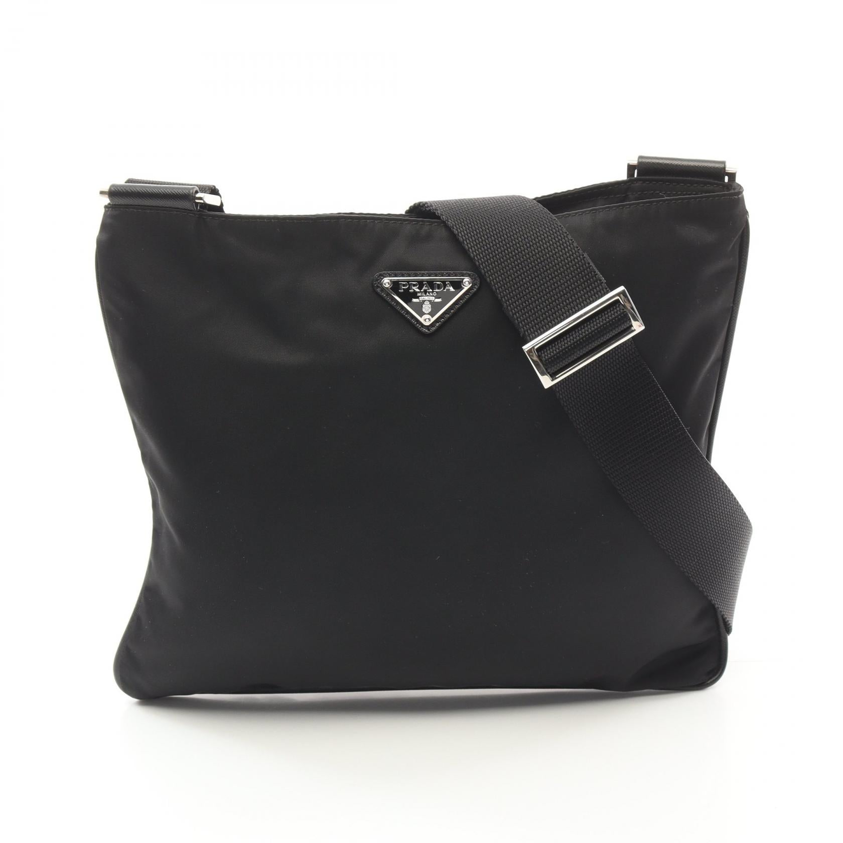 Prada TESSUTO+SAFFI Nylon Saffiano Leather Shoulder Bag