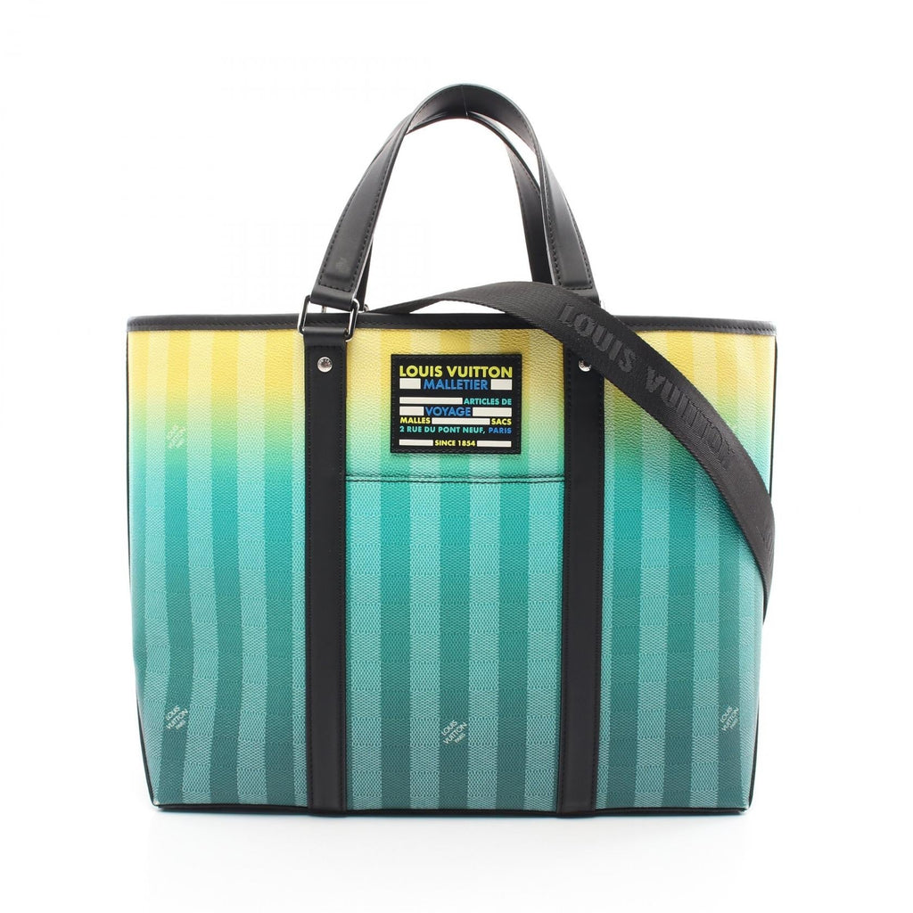 Louis Vuitton Weekend Tote PM Damier Stripe Coated Canvas Tote Bag
