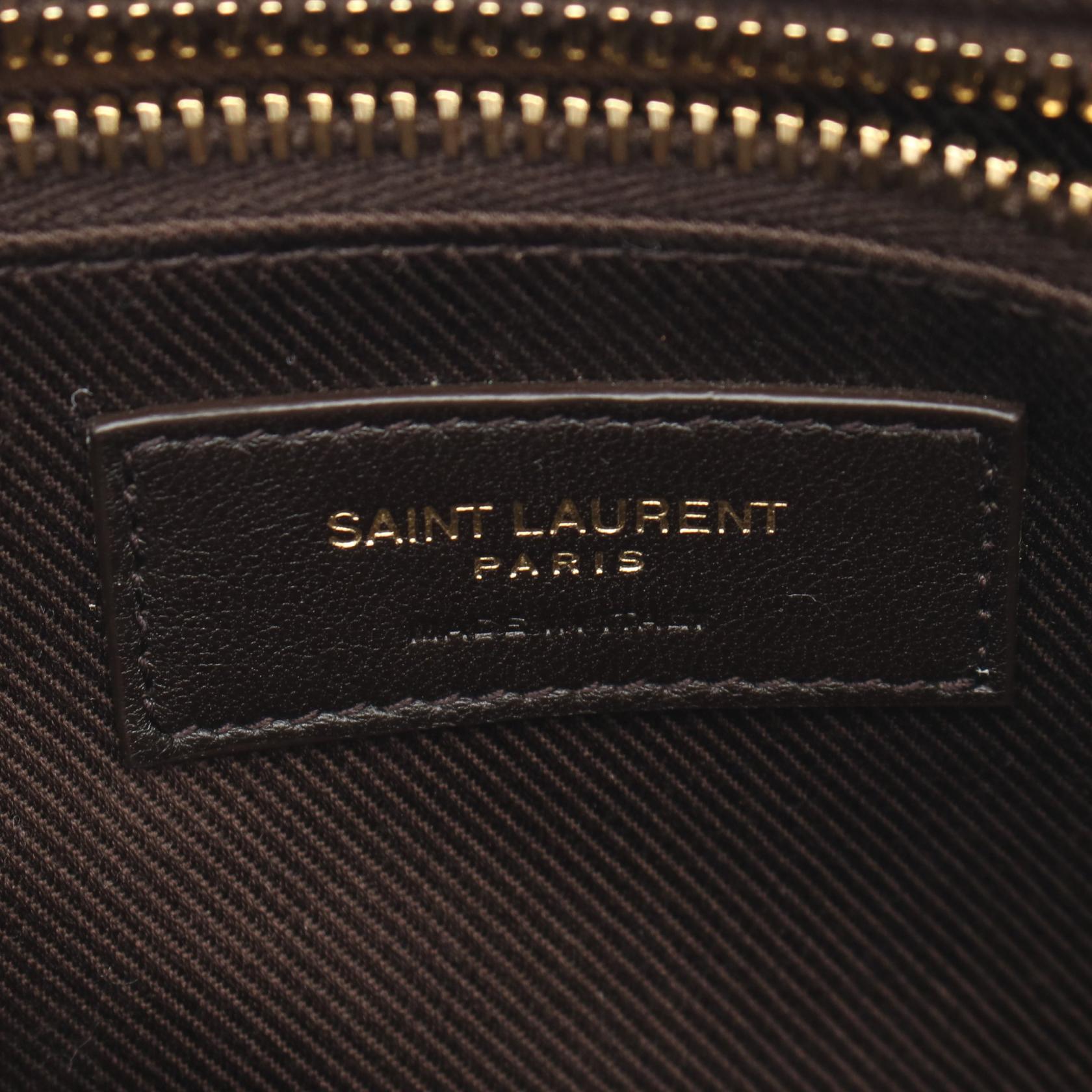 Saint Laurent Monogram Coated Canvas Shoulder Bag