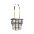 Chanel Coco Mark Fabric Leather Tote Bag