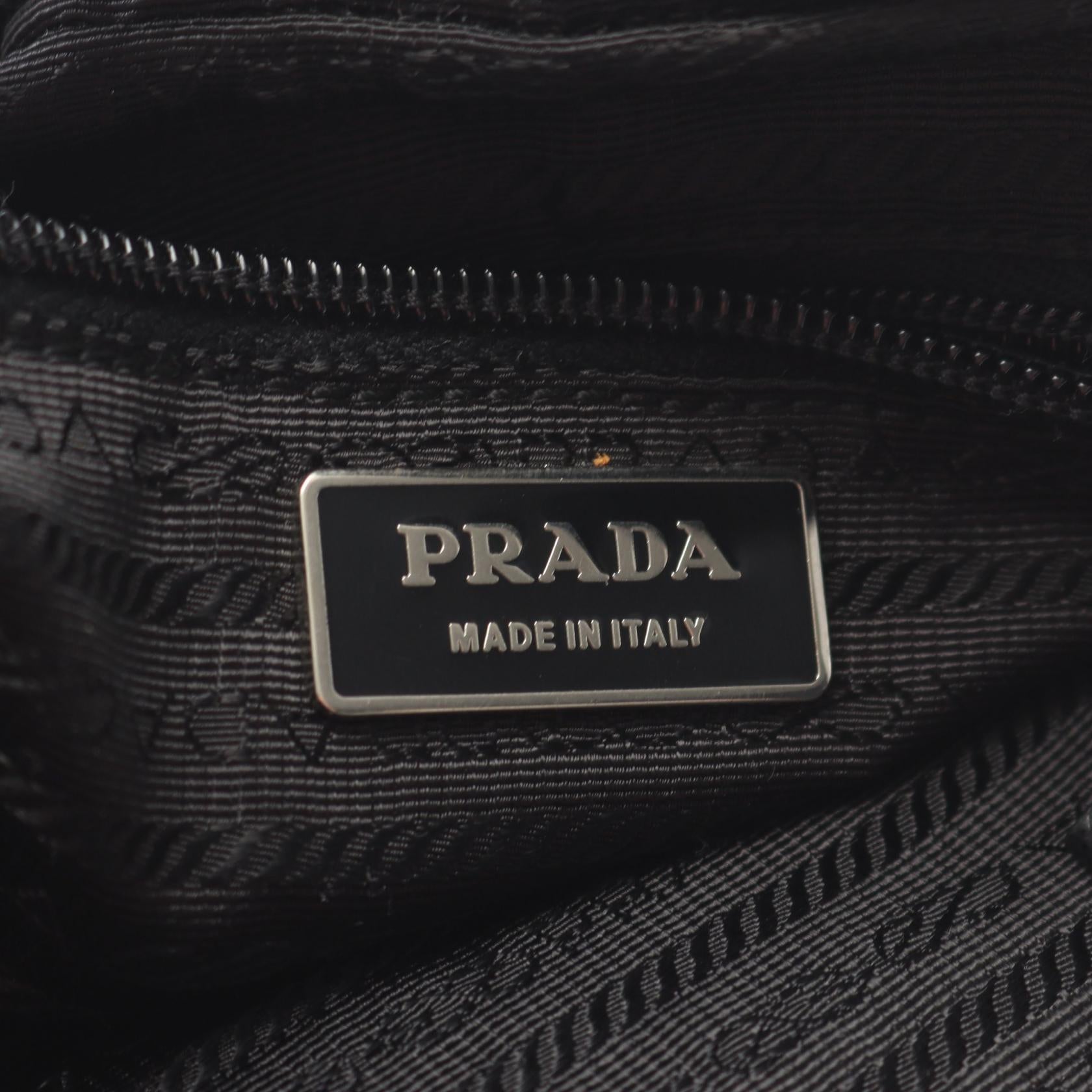 Prada VIAGGIO Nylon Saffiano Leather Shoulder Bag