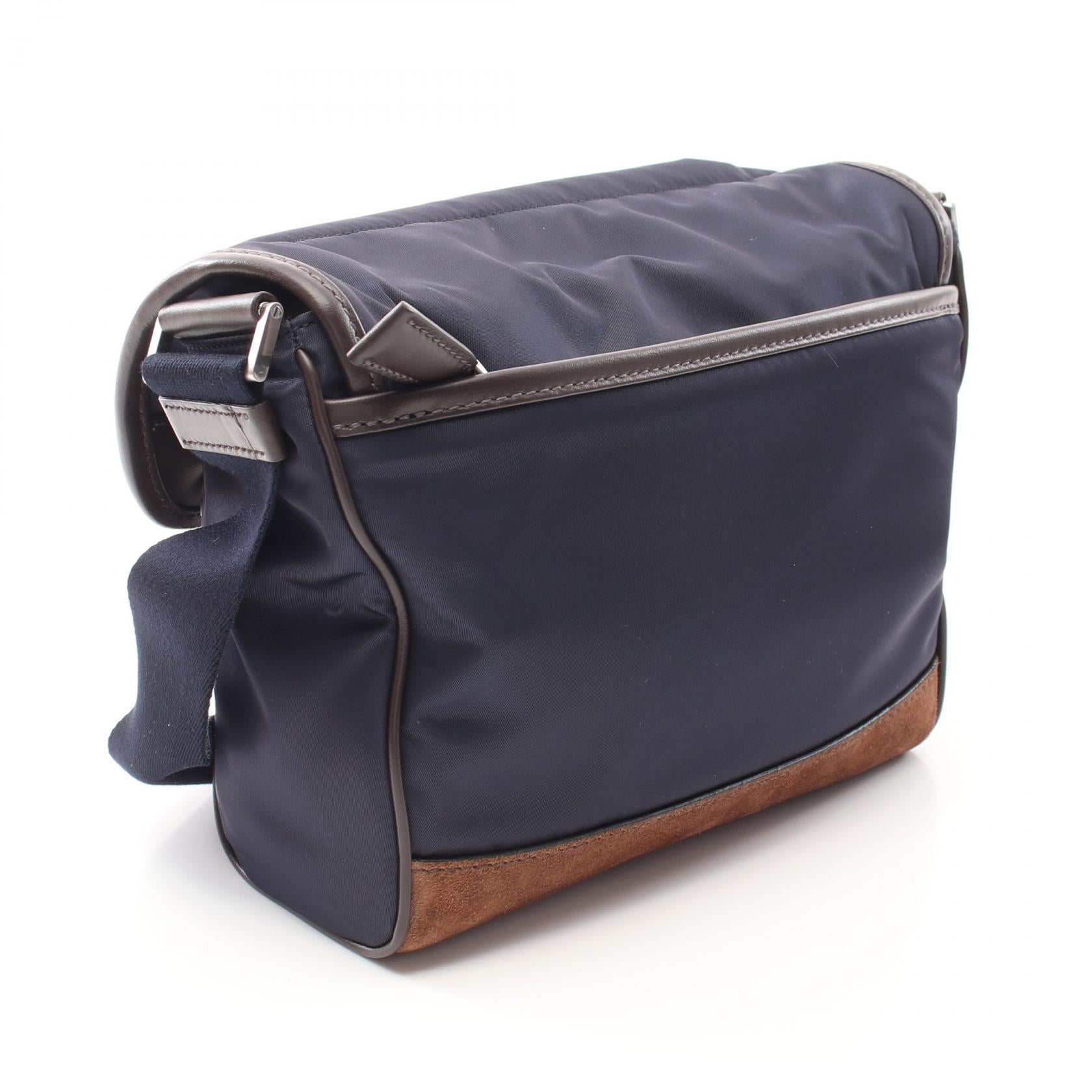 Prada TESSUTO + CAMOSCIO Nylon Leather Suede Shoulder Bag