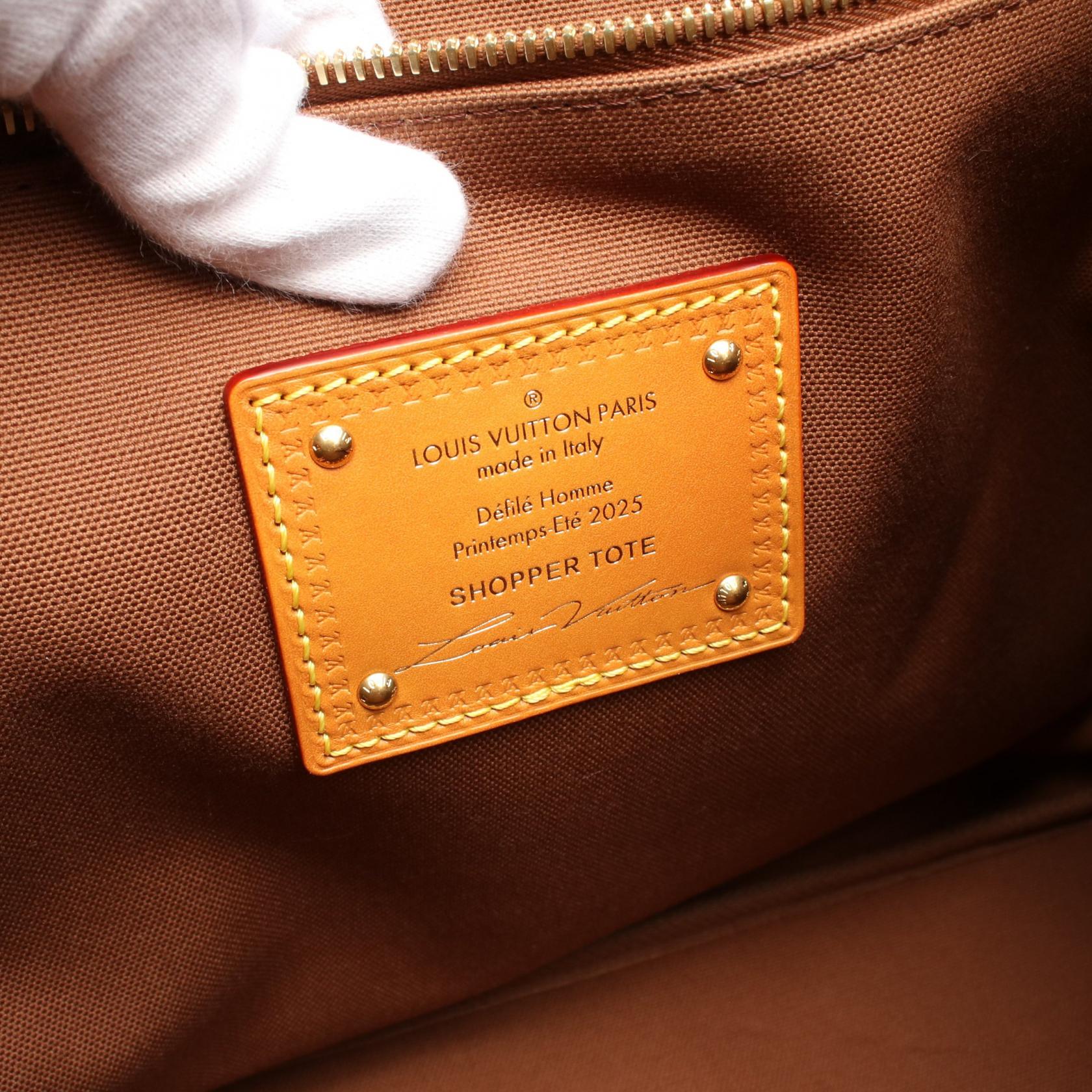 Louis Vuitton Shopper Tote MM Monogram Leather Tote Bag
