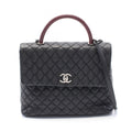 Chanel Matelasse Coco Handle Caviar Skin Exotic Leather Handbag