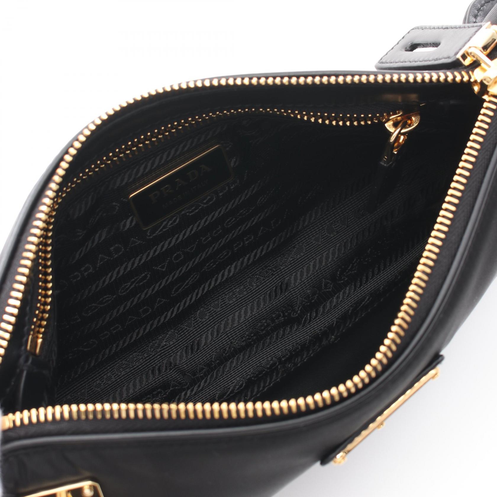 Prada TESSUTO＋VITELLO Nylon Leather Shoulder Bag