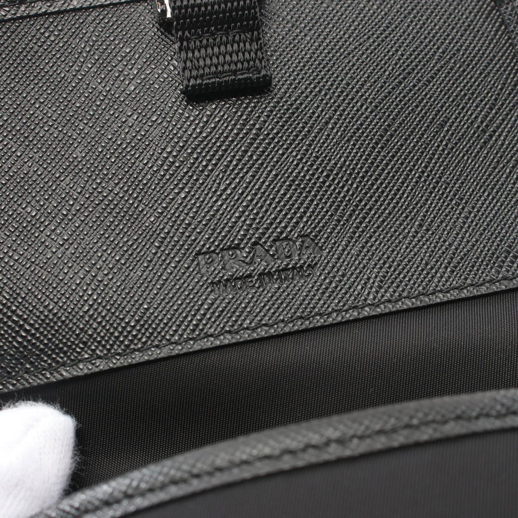 Prada TESSUTO+SAFFIAN Shoulder Bag Nylon Saffiano Leather Shoulder Bag