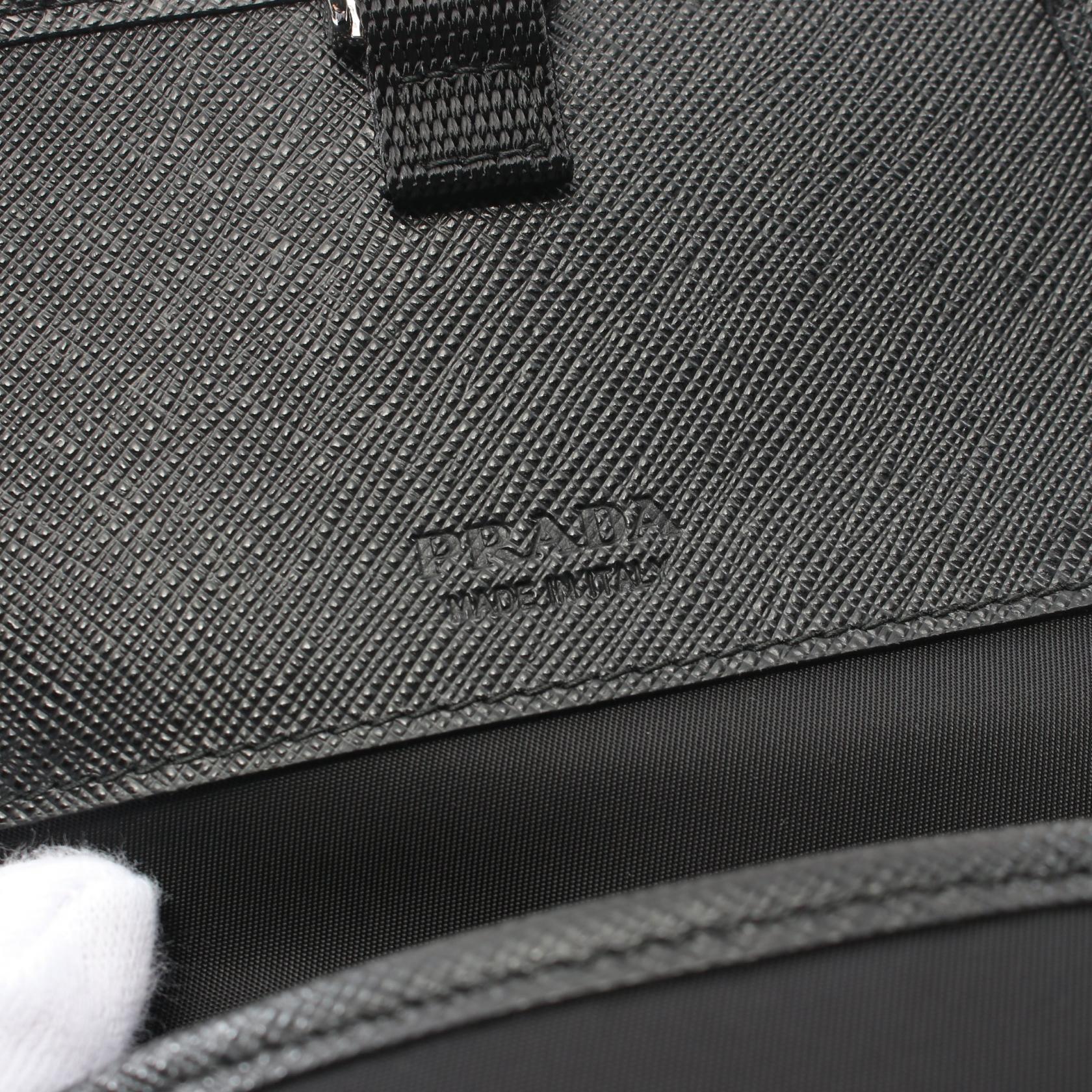 Prada TESSUTO+SAFFIANO Nylon+Saffiano Leather Shoulder Bag