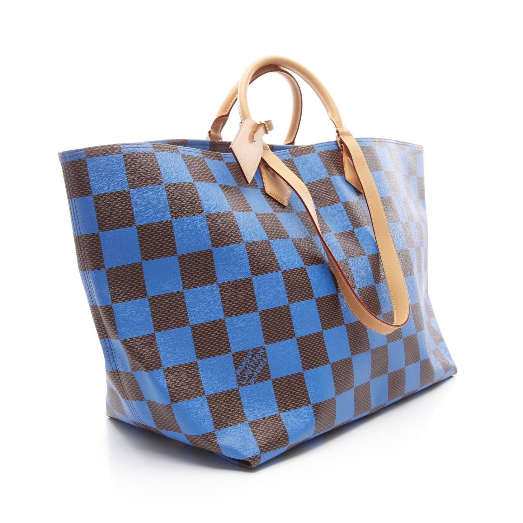 Louis Vuitton Sac Plat Soft EW Damier Pop Coated Canvas Tote Bag