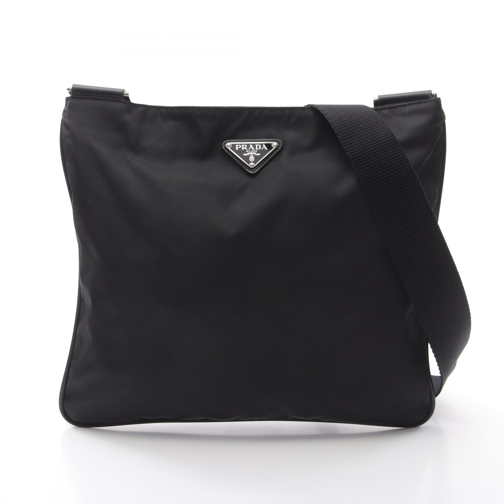 Prada TESSUTO+SAFFI Shoulder Bag Nylon Saffiano Leather Bag