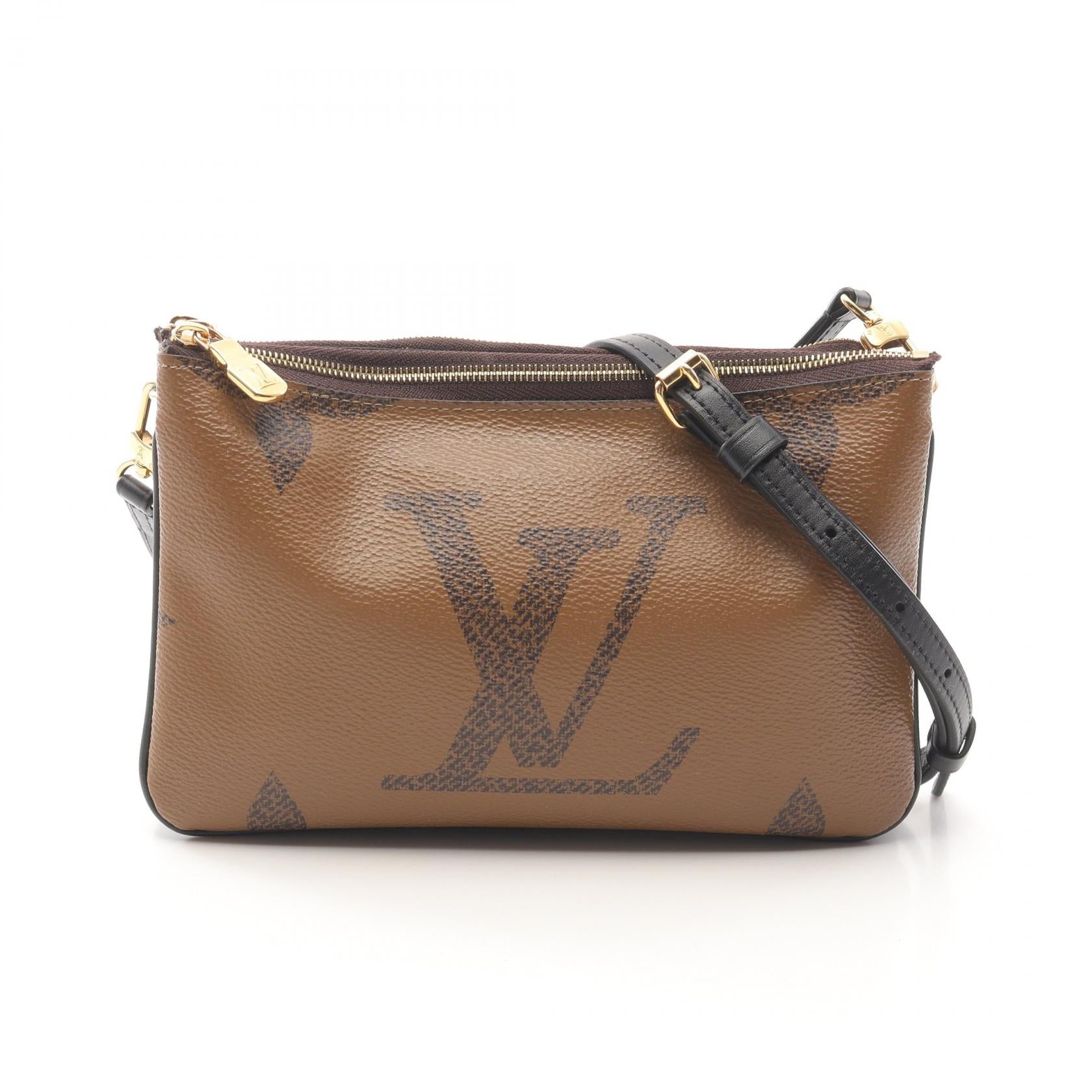 Louis Vuitton Pochette Double Zip Monogram 2way Shoulder Bag