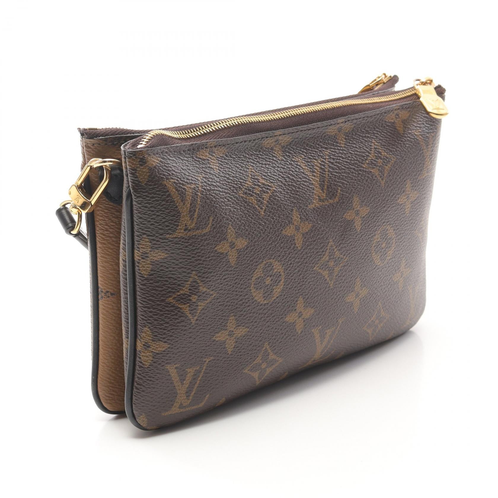 Louis Vuitton Pochette Double Zip Monogram 2way Shoulder Bag