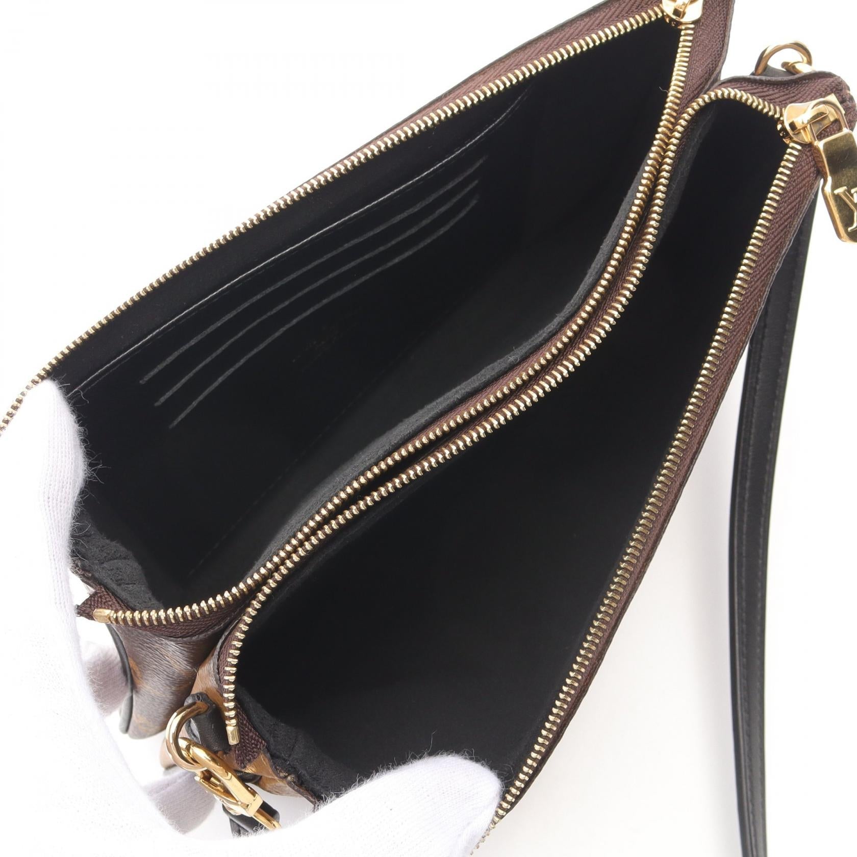 Louis Vuitton Pochette Double Zip Monogram 2way Shoulder Bag