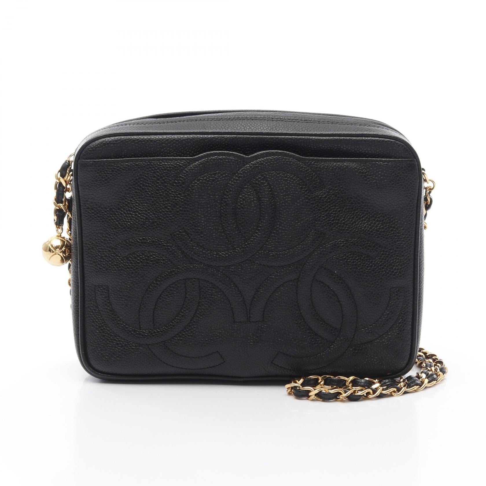 Chanel Triple Coco Mark Caviar Skin Shoulder Bag