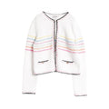 Chanel Coco Mark Button Cotton Nylon Knit Cardigan