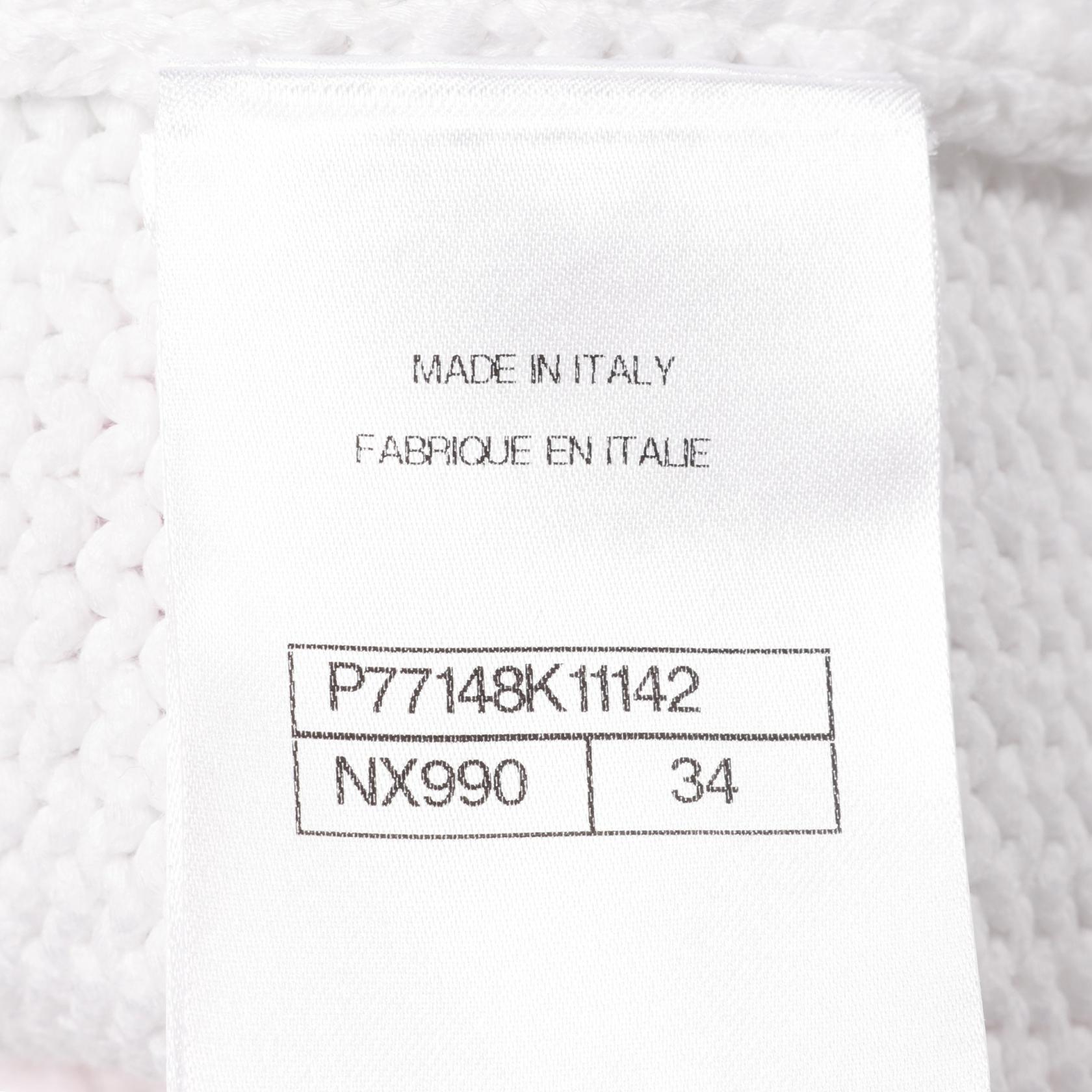 Chanel Coco Mark Button Cotton Nylon Knit Cardigan