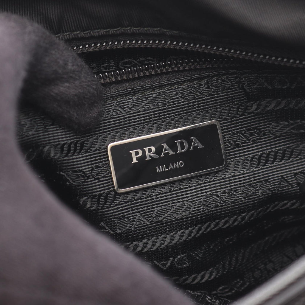 Prada Nylon Saffiano Leather Shoulder Bag