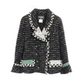Chanel Coco Mark Button Wool Silk Outerwear