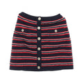 Chanel Coco Mark Button Cashmere Skirt