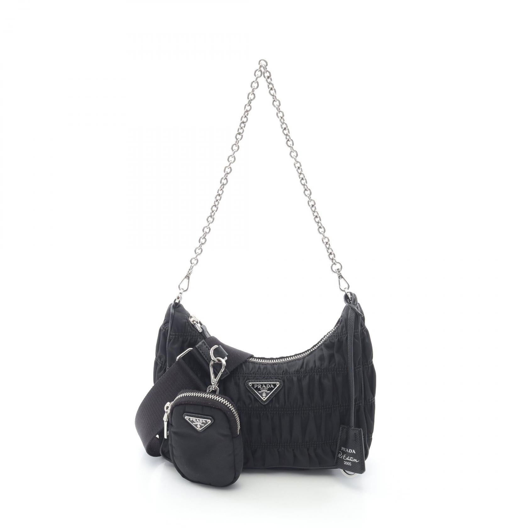 Prada Re-Edition 2006 Nylon Saffiano Leather Shoulder Bag
