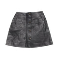 Dior CD Logo Button Lamb Leather Skirt