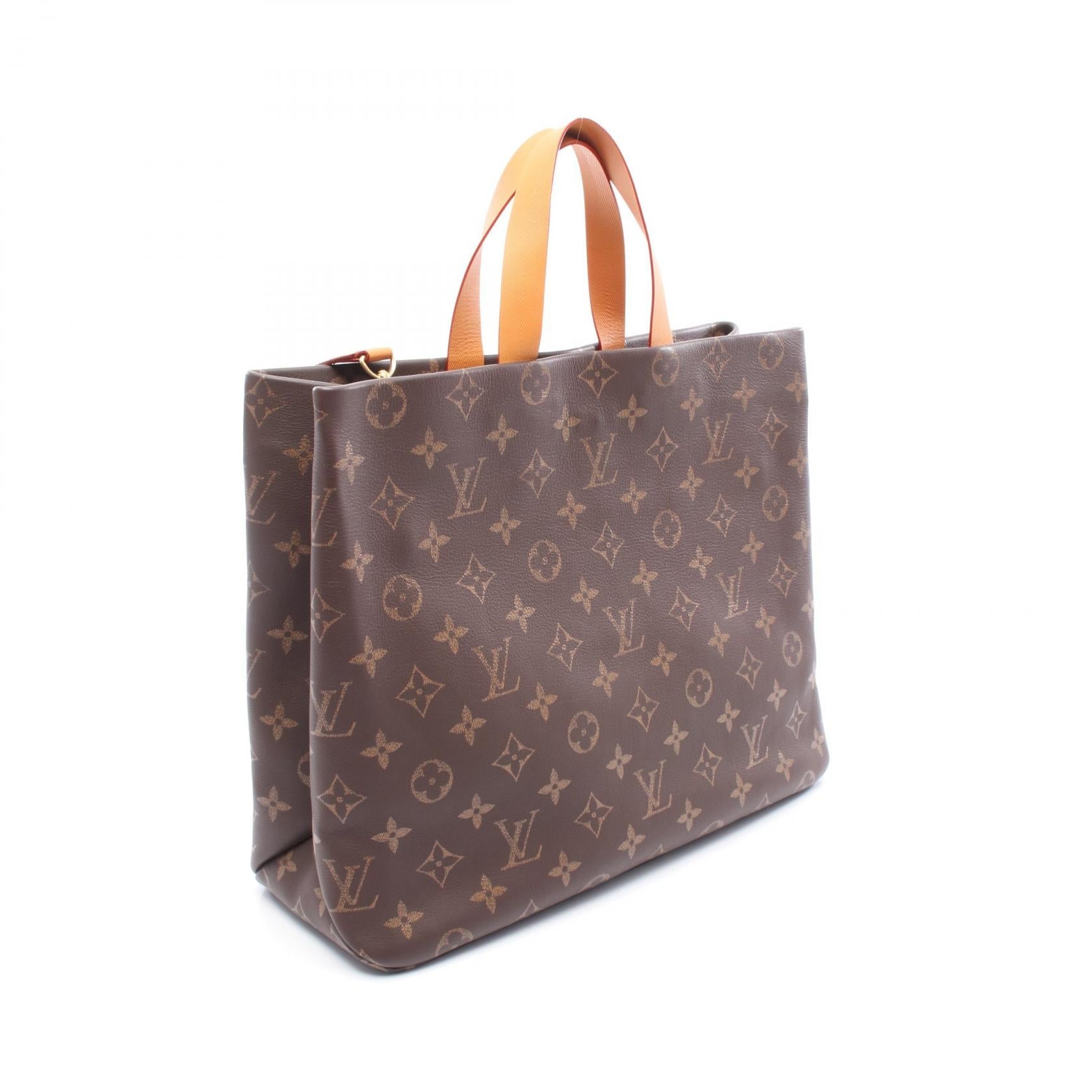 Louis Vuitton Shopper Tote MM Monogram Leather Tote Bag