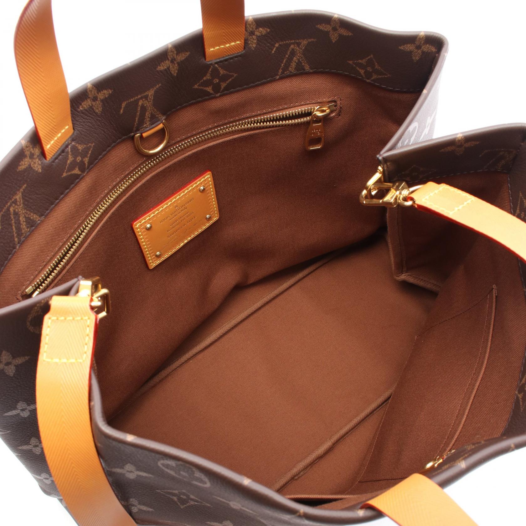 Louis Vuitton Shopper Tote MM Monogram Leather Tote Bag
