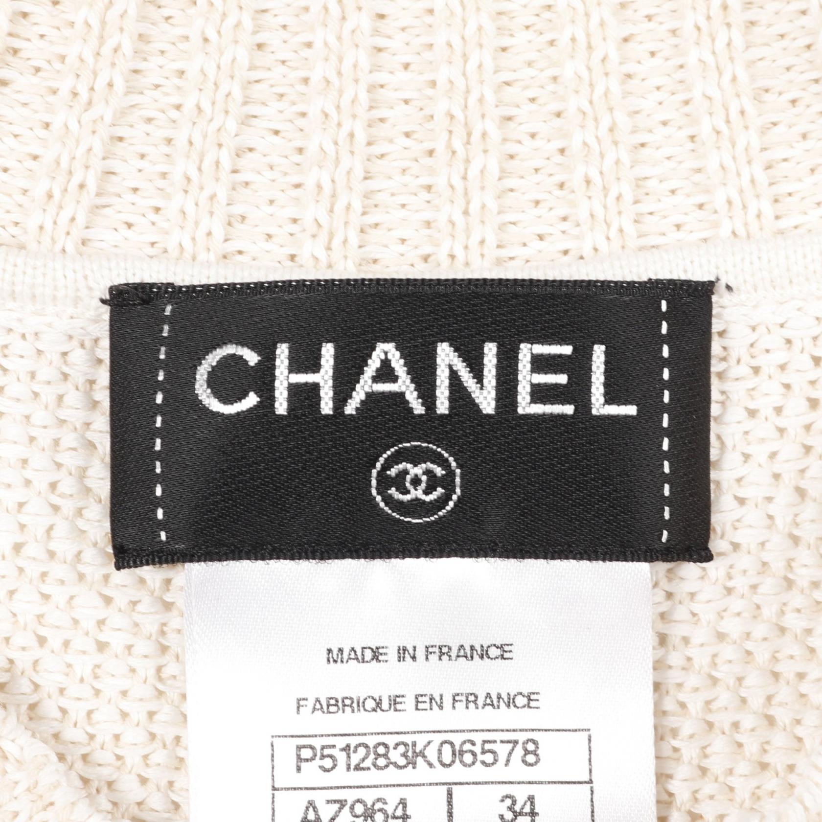 Chanel Coco Mark Button Cotton Cardigan