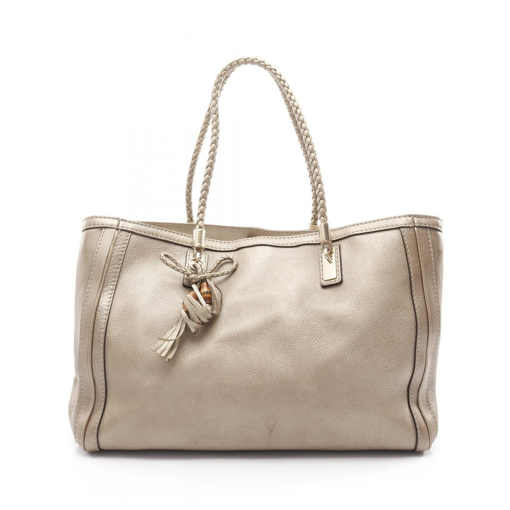 Gucci Bella Bamboo Leather Tote Bag