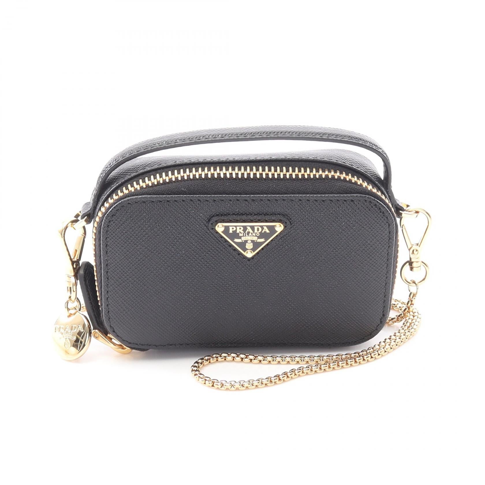 Prada Saffiano Triangle Mini Shoulder Bag Saffiano Leather Shoulder Bag