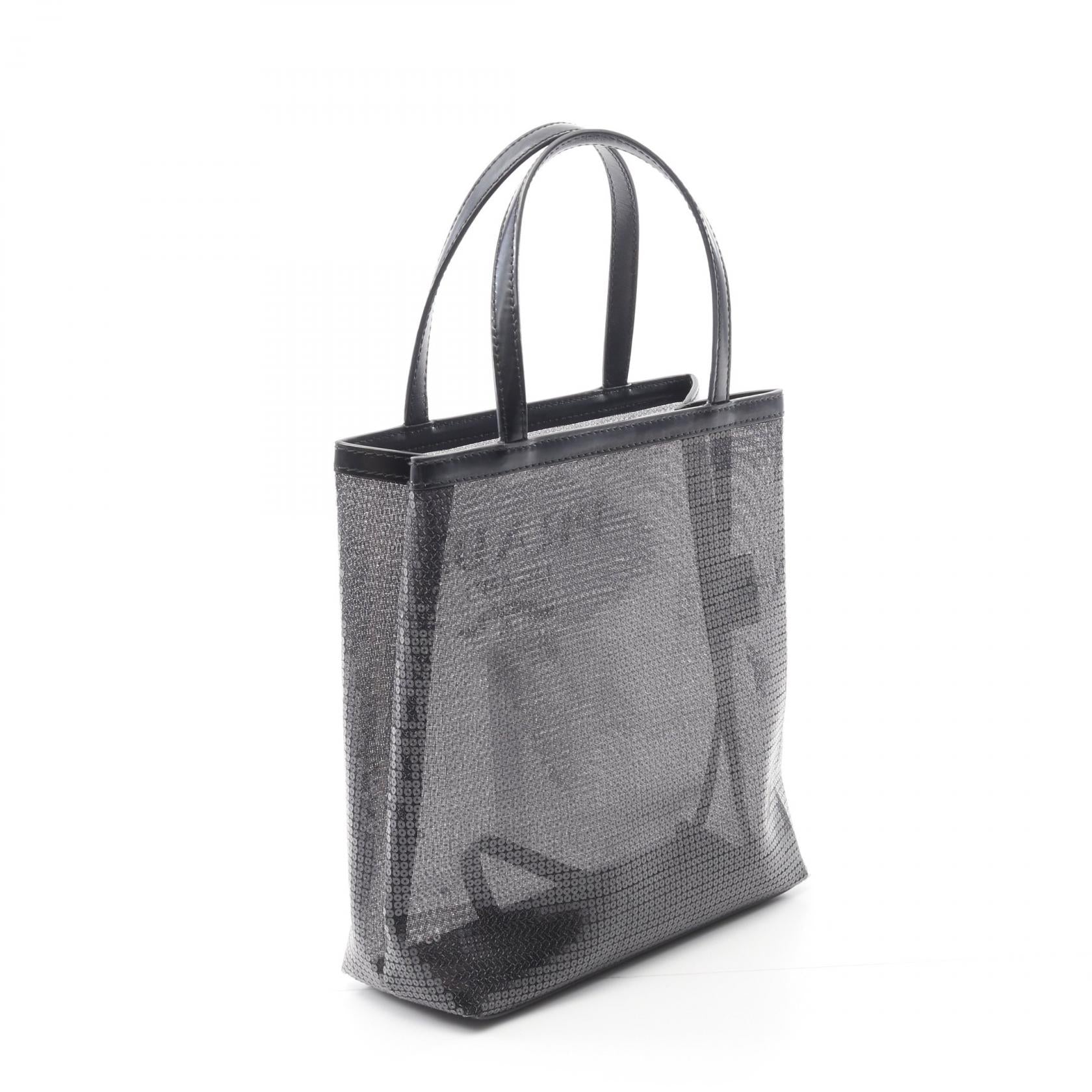 Prada RETE PAILLETTES Patent Leather Mesh Tote Bag