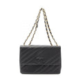 Chanel Coco Mark Bias Stitch Calf Shoulder Bag