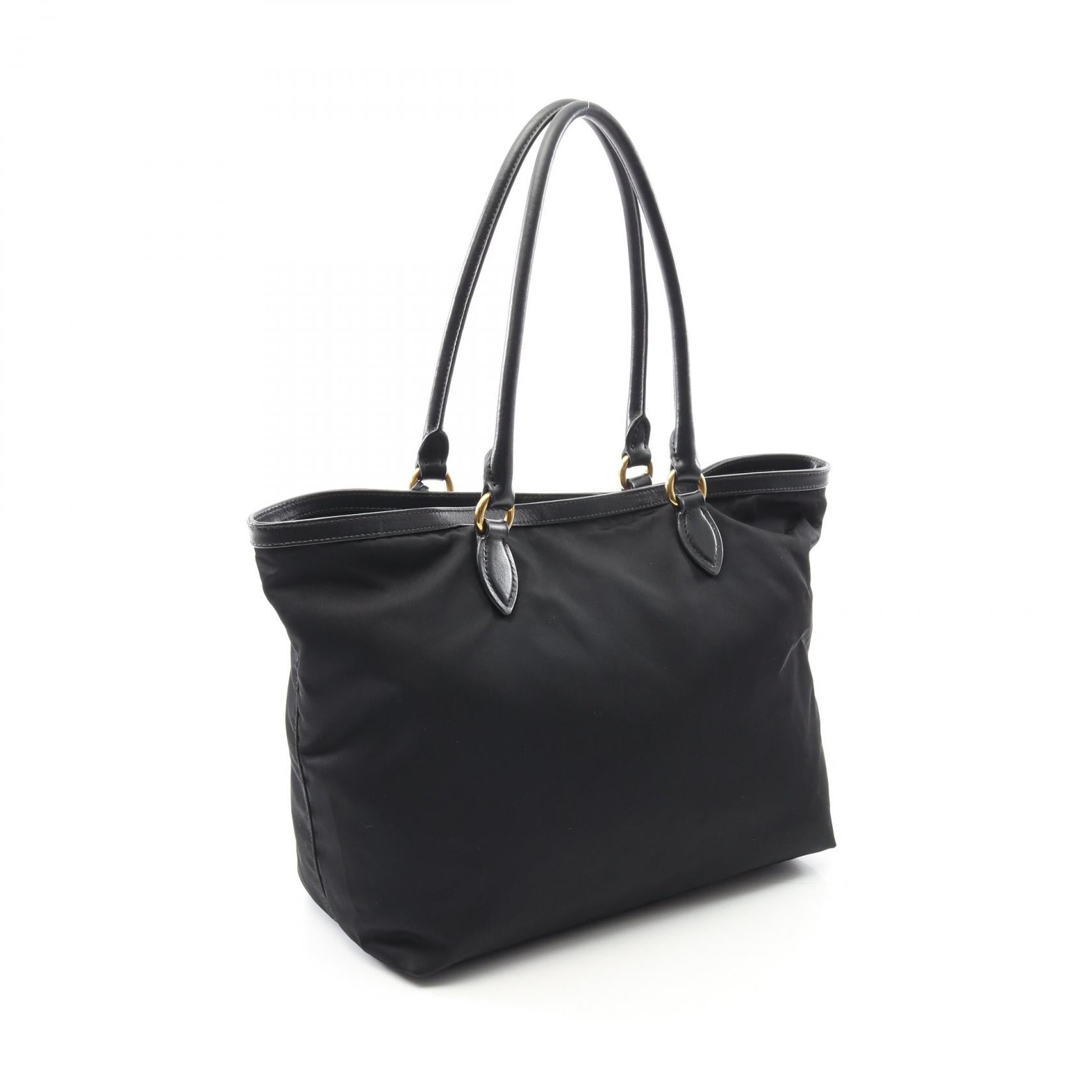 Prada 1BG159 Nylon Leather Tote Bag