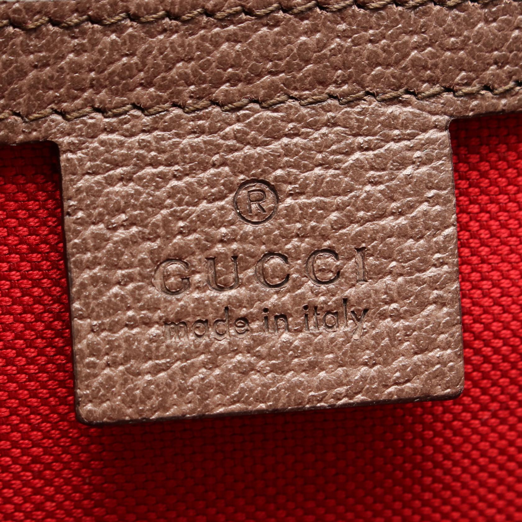 Gucci Interlocking G Fabric Leather Tote Bag