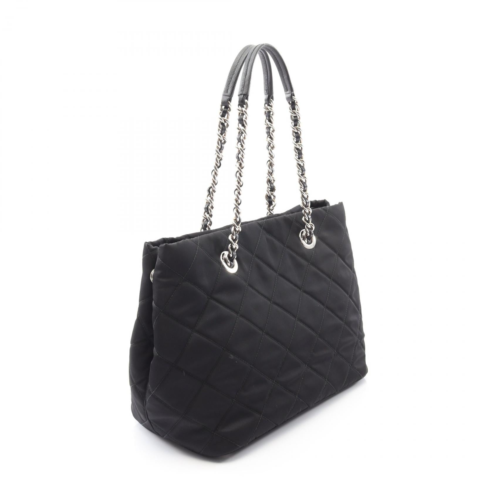 Prada TESSUTO IMPUNTU Nylon Saffiano Leather 2way Tote Bag