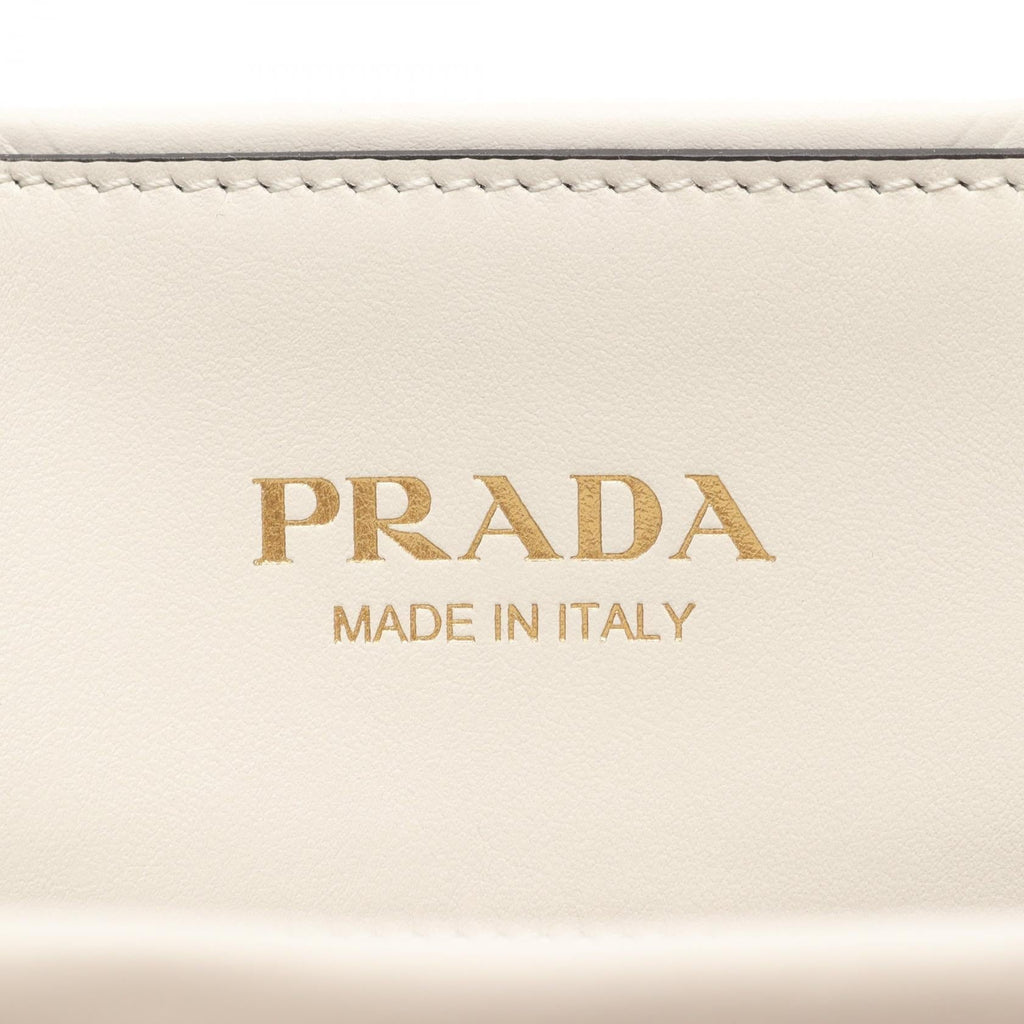 Prada Symbol Topstitch Soft Calf Tote Bag