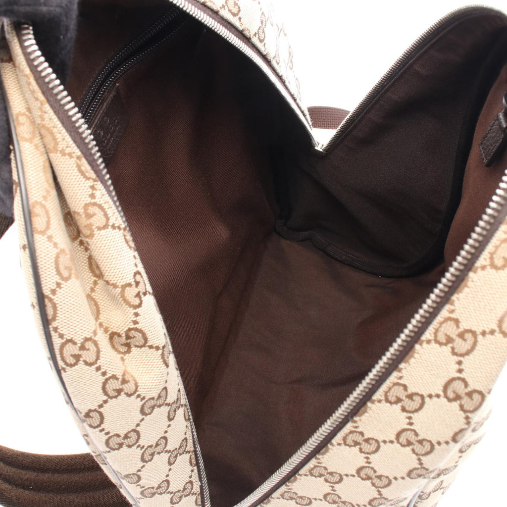 Gucci 449906 KY9NN Canvas Leather Backpack