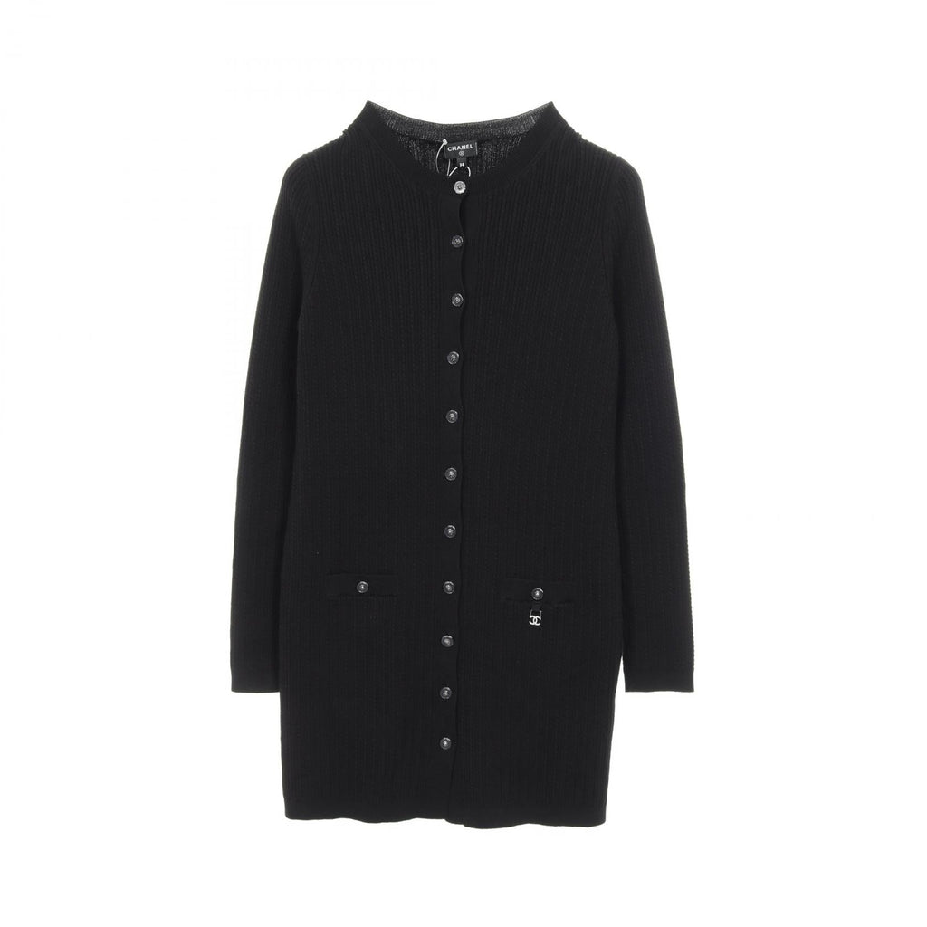 Chanel Coco Mark Lion Button Cotton Cardigan