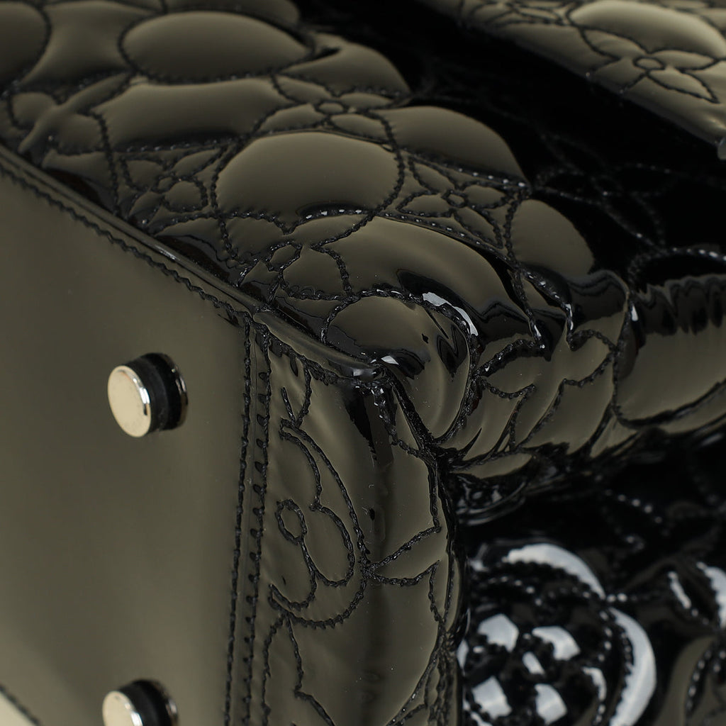 Louis Vuitton Black Flower Malletage Twist GM Bag