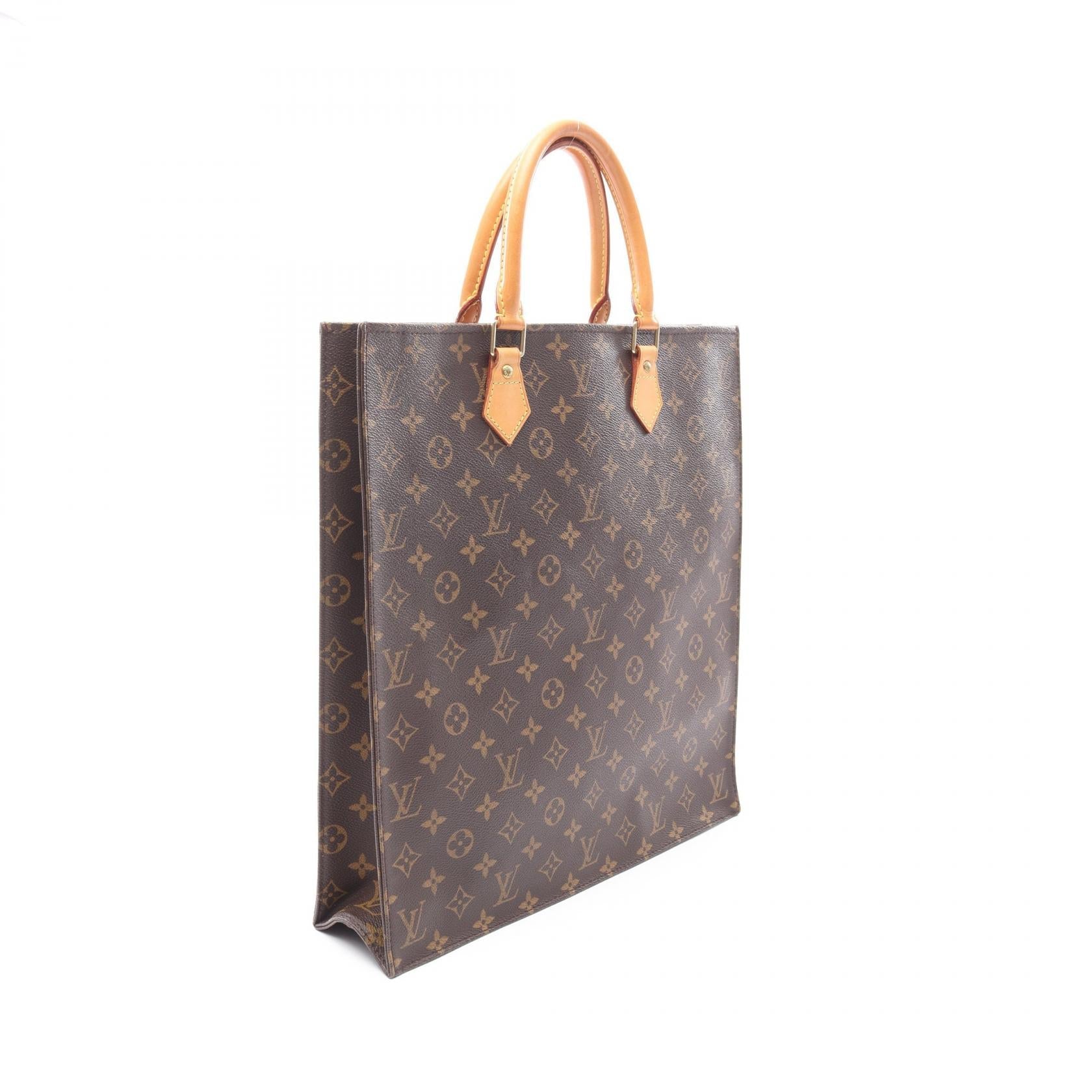 Louis Vuitton Sac Plat Monogram Coated Canvas Tote Bag