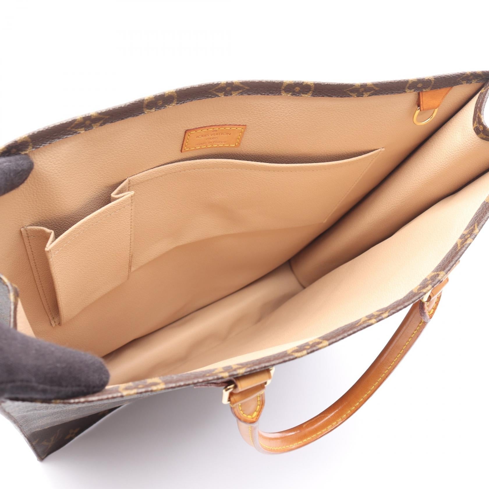 Louis Vuitton Sac Plat Monogram Coated Canvas Tote Bag