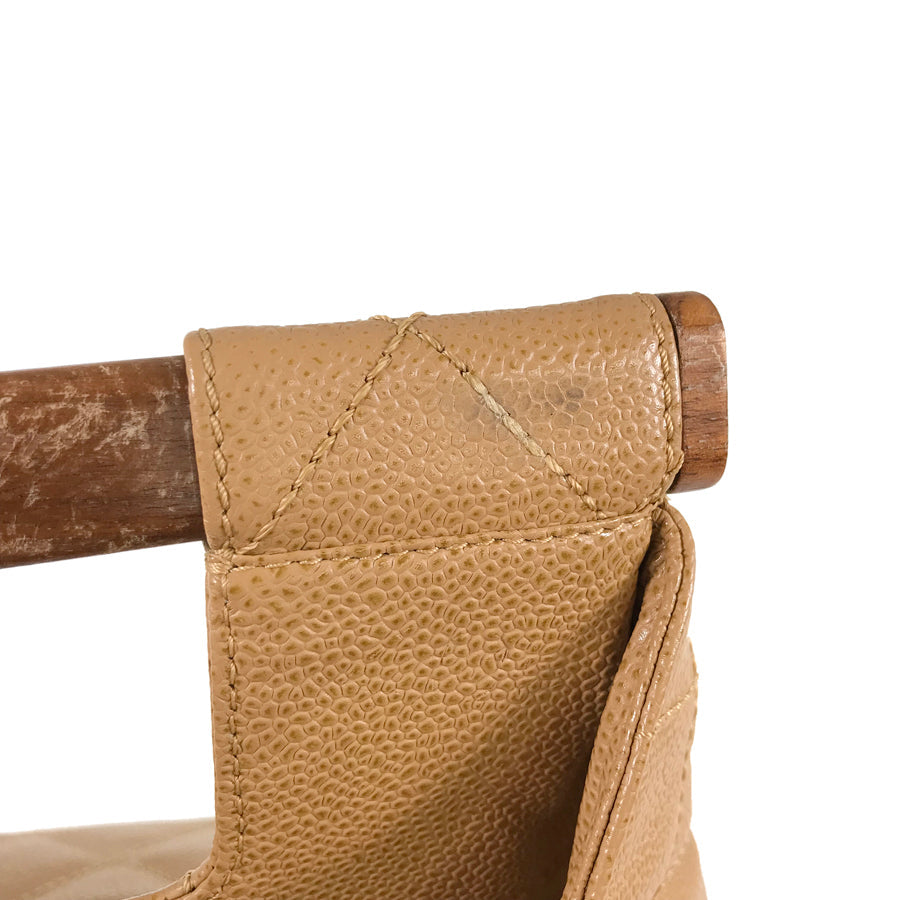 CHANEL Matelasse Wood handle Hand bag